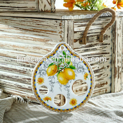 Elegant Fine New Bone China Porcelain Table Mat of Lemon Fragrance